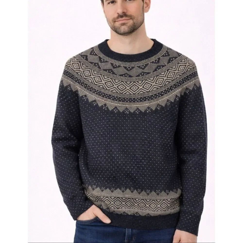 J.Crew mercantile lambs wool blend fairisle crewneck sweater M
